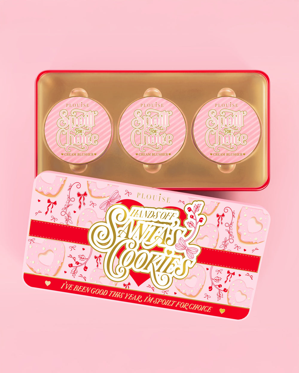 Santas Cookies Spoilt For Choice Blush Tin