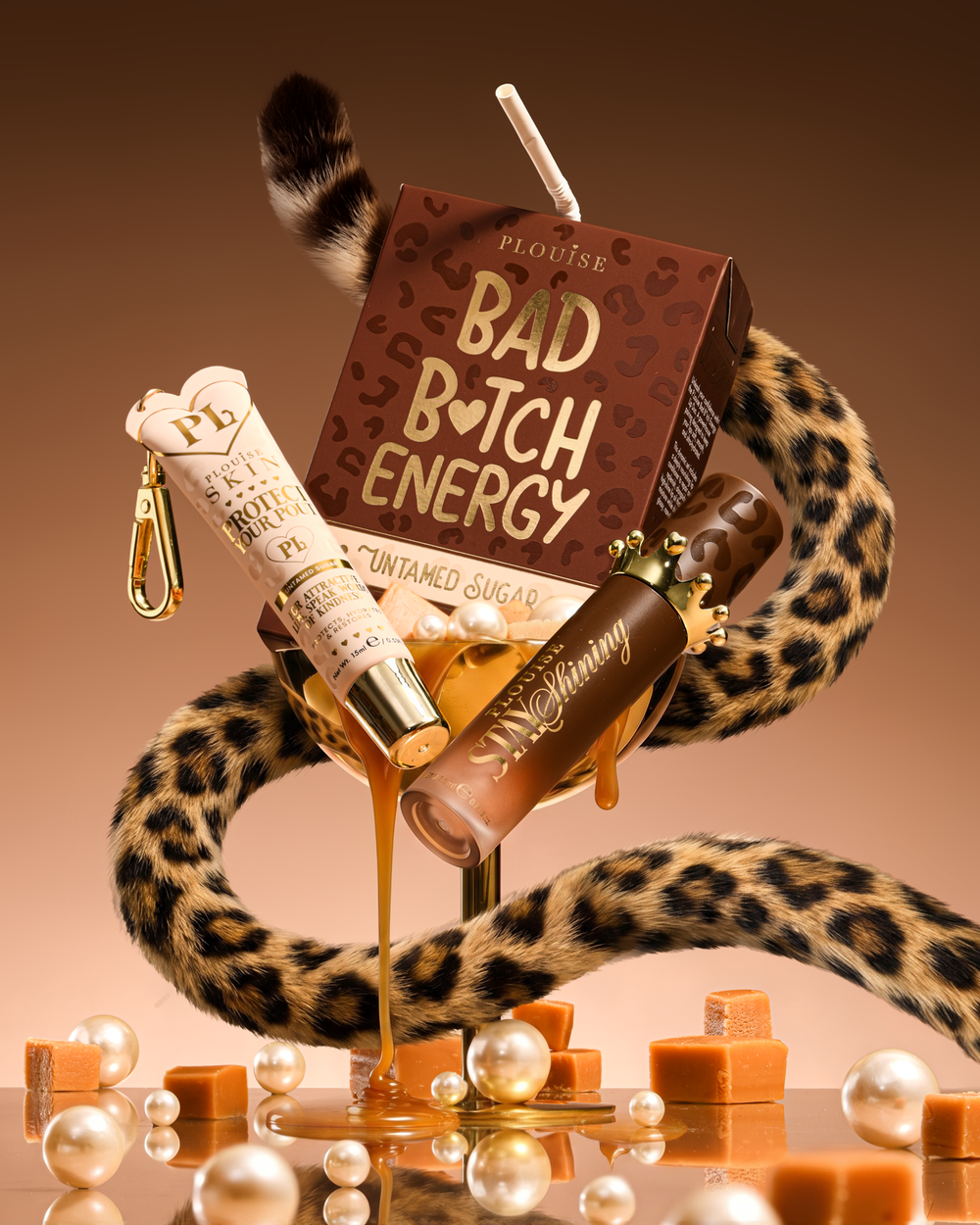 Bade- und Körperset „Spotted Seduction“.