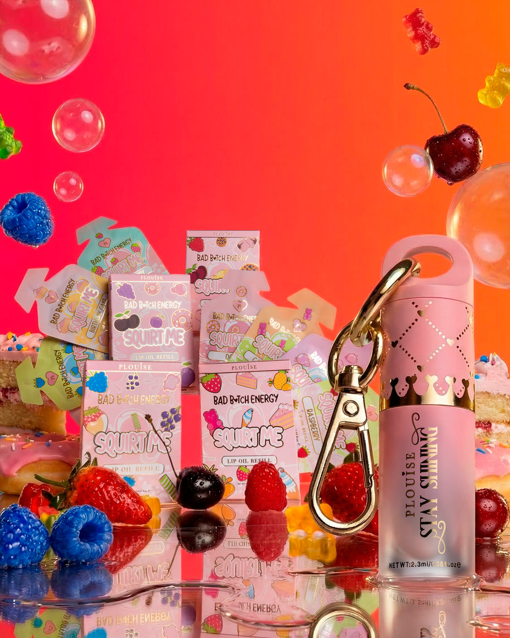 Stellen Sie Ihr nachfüllbares Gloss Bestie-Lippenöl-Paket zusammen