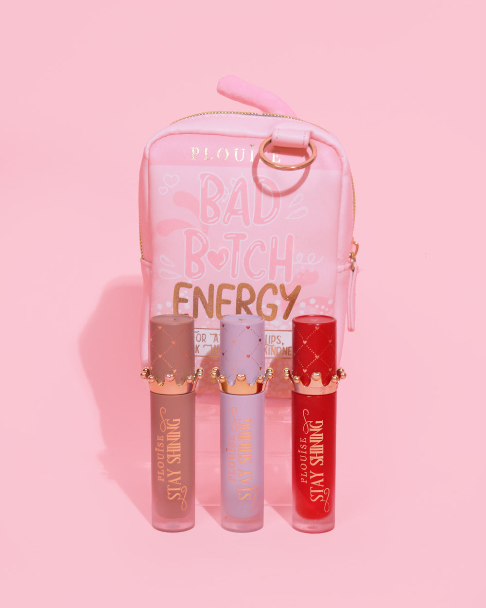 Gloss Boss Stay Shining Lip Oil Trio & Bag