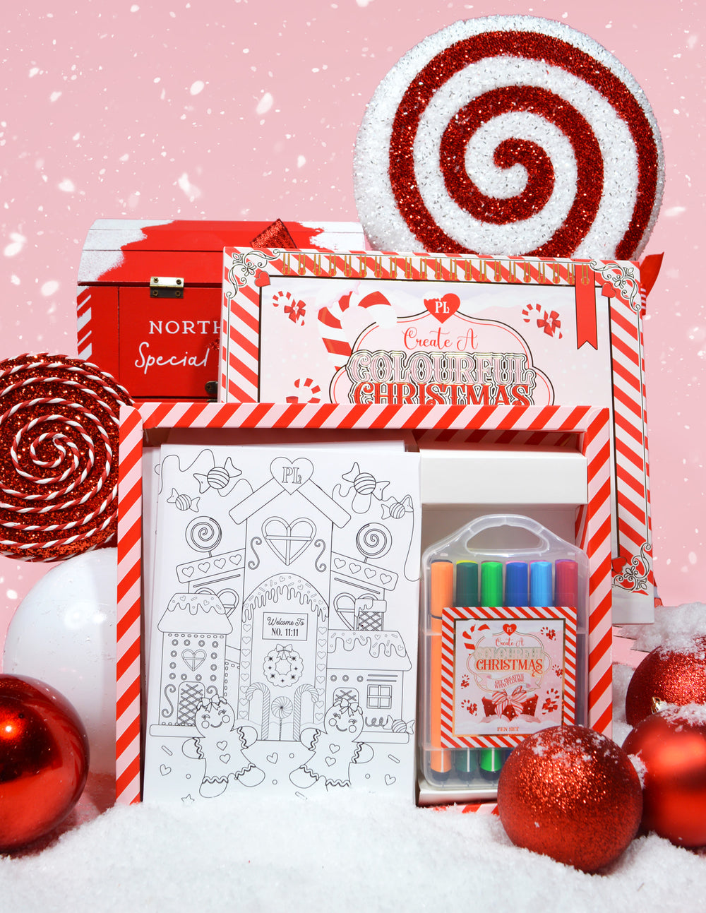 Erstellen Sie ein farbenfrohes Weihnachtsmalbuch