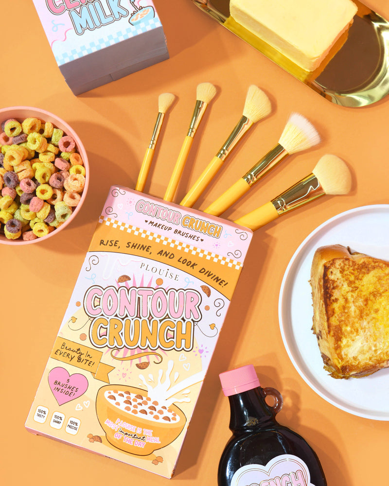 Contour Crunch 5-teiliges gelbes Gesichtspinsel-Set