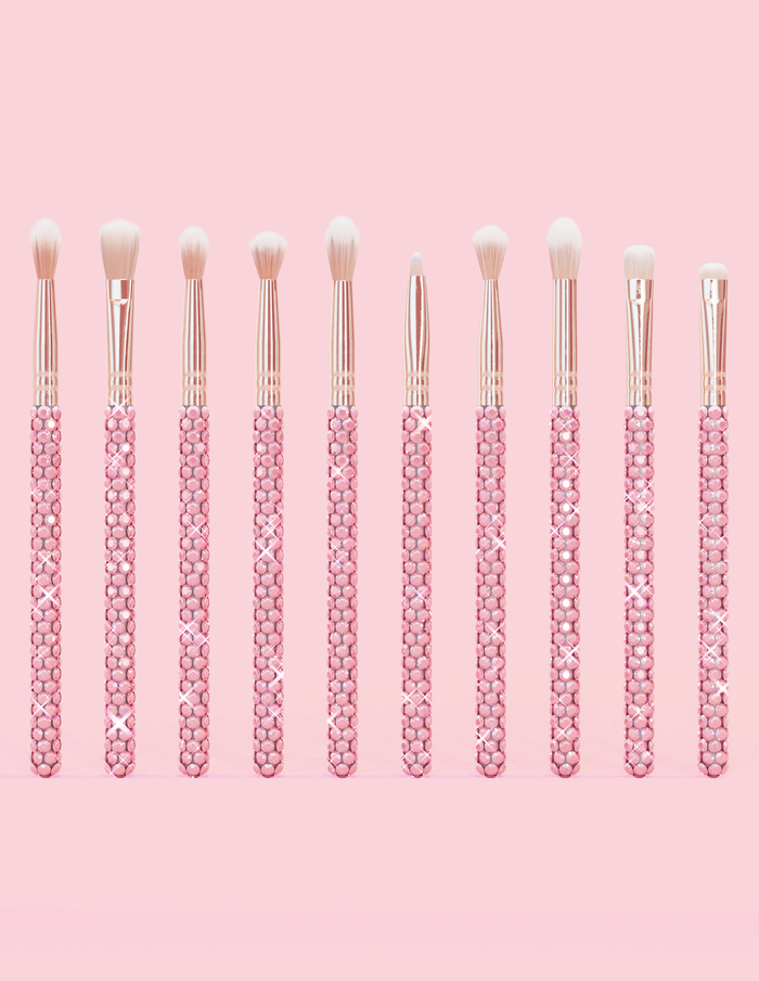 Crystal 20-Piece Eye & Face Makeup Brush Set
