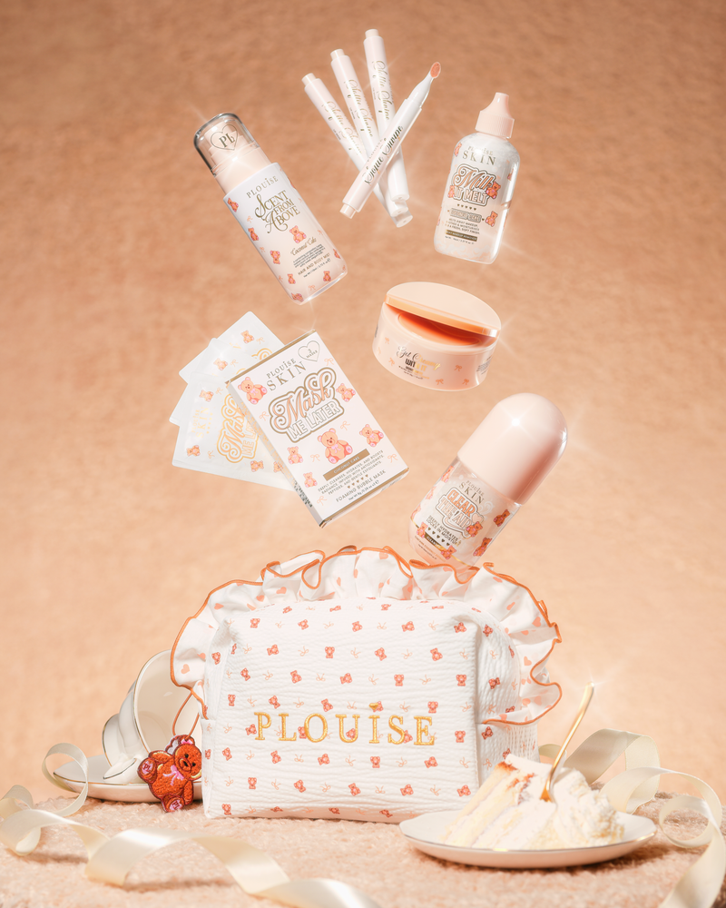Teddy Touch Small Print Tasche und Hautpflegeset