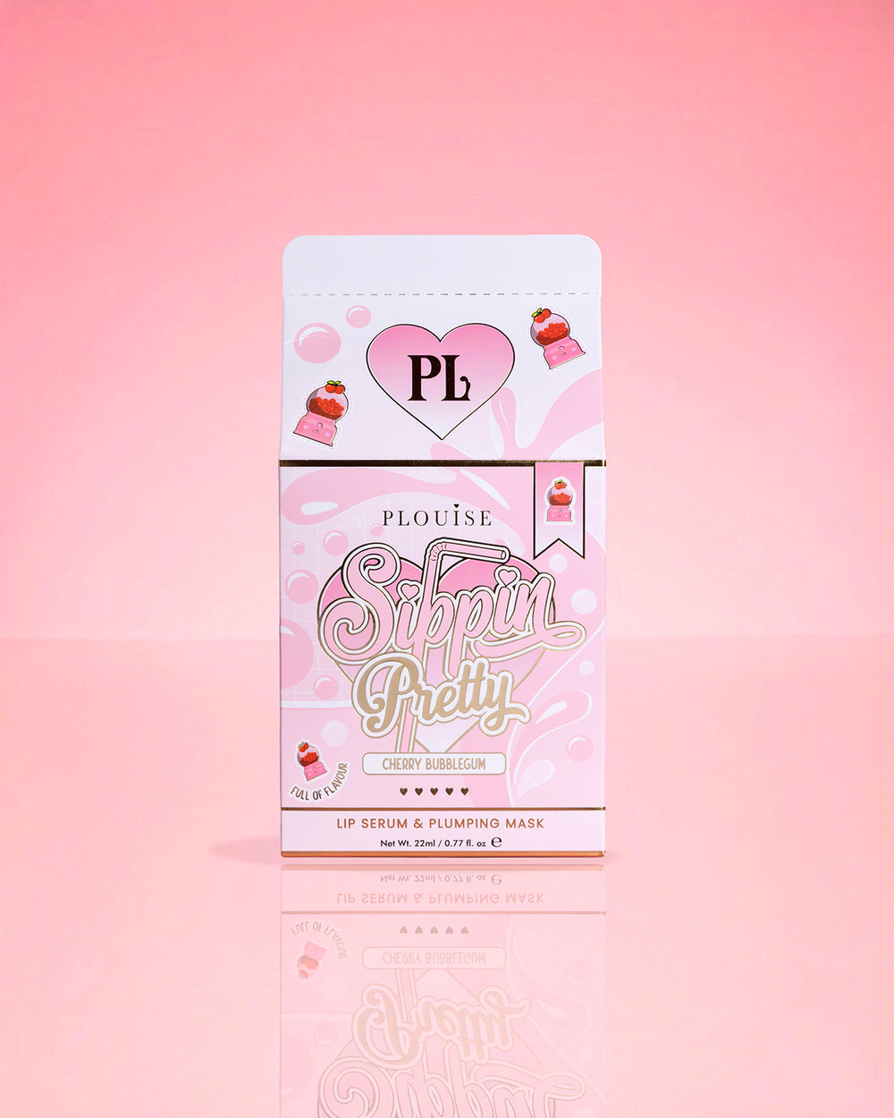 P.Louise Sippin Pretty Peptide Lip Serum & Treatment Duo Cherry Bubblegum Verpackung