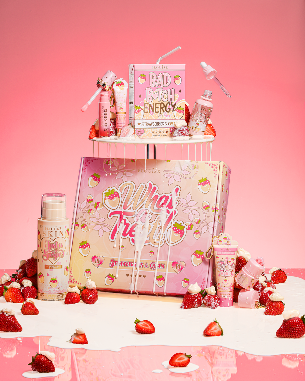 P.Louise What A Treat Erdbeer- und Creme-Hautpflegepaket