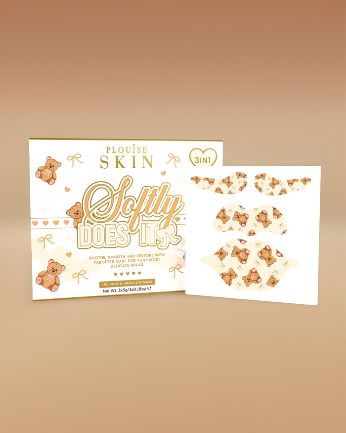 Softly Does It 3-in-1 Lippen-, Augen- und Nasenmasken-Set – VORBESTELLUNG