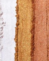 Nahaufnahme von Farbfeldern der losen Glitzer-Lidschattenpigmente P.Louise Secret Stardust